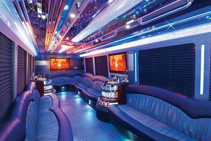 Corona 20 Passenger Party Bus Interior