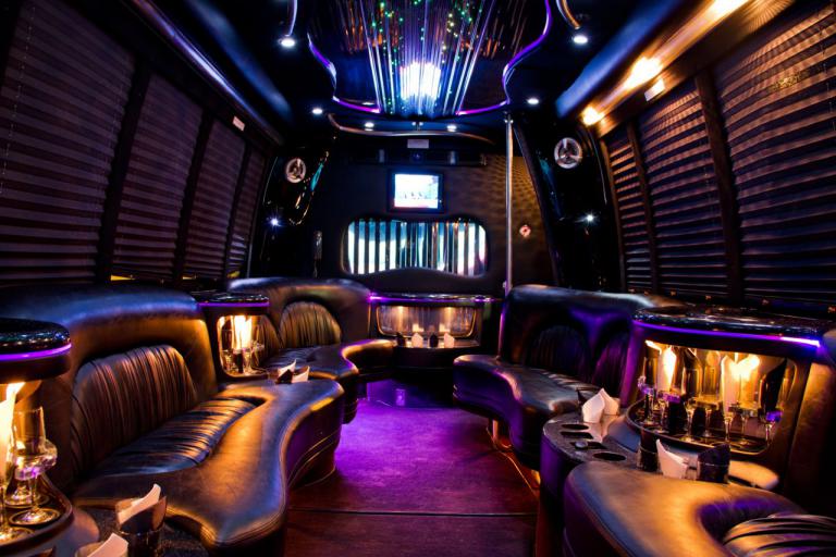 Corona 22 Passenger Party Bus Interior