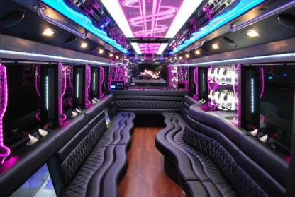 Corona 50 Passenger Party Bus Interior